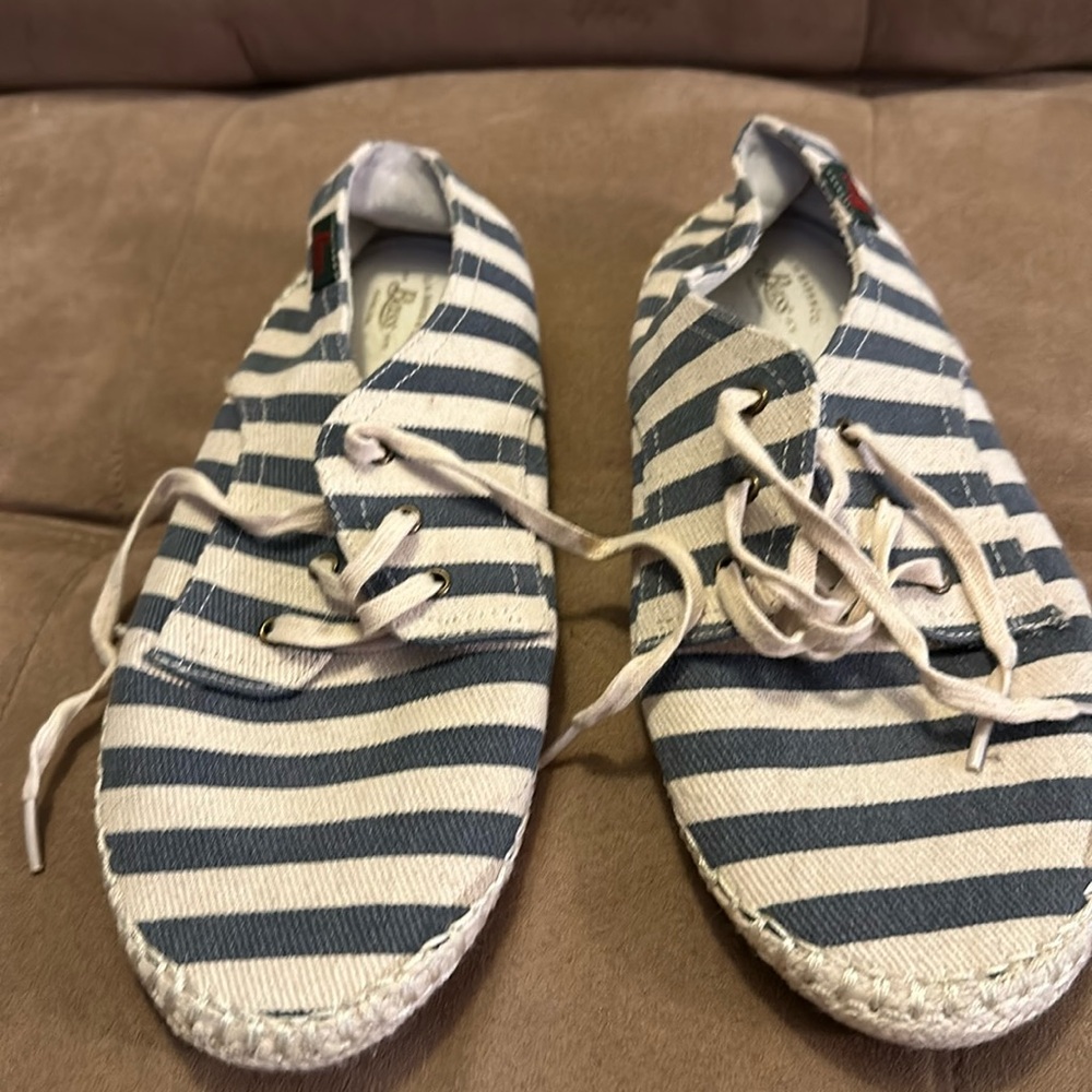 Bass Neville Navy Mickey Stripes Oxford